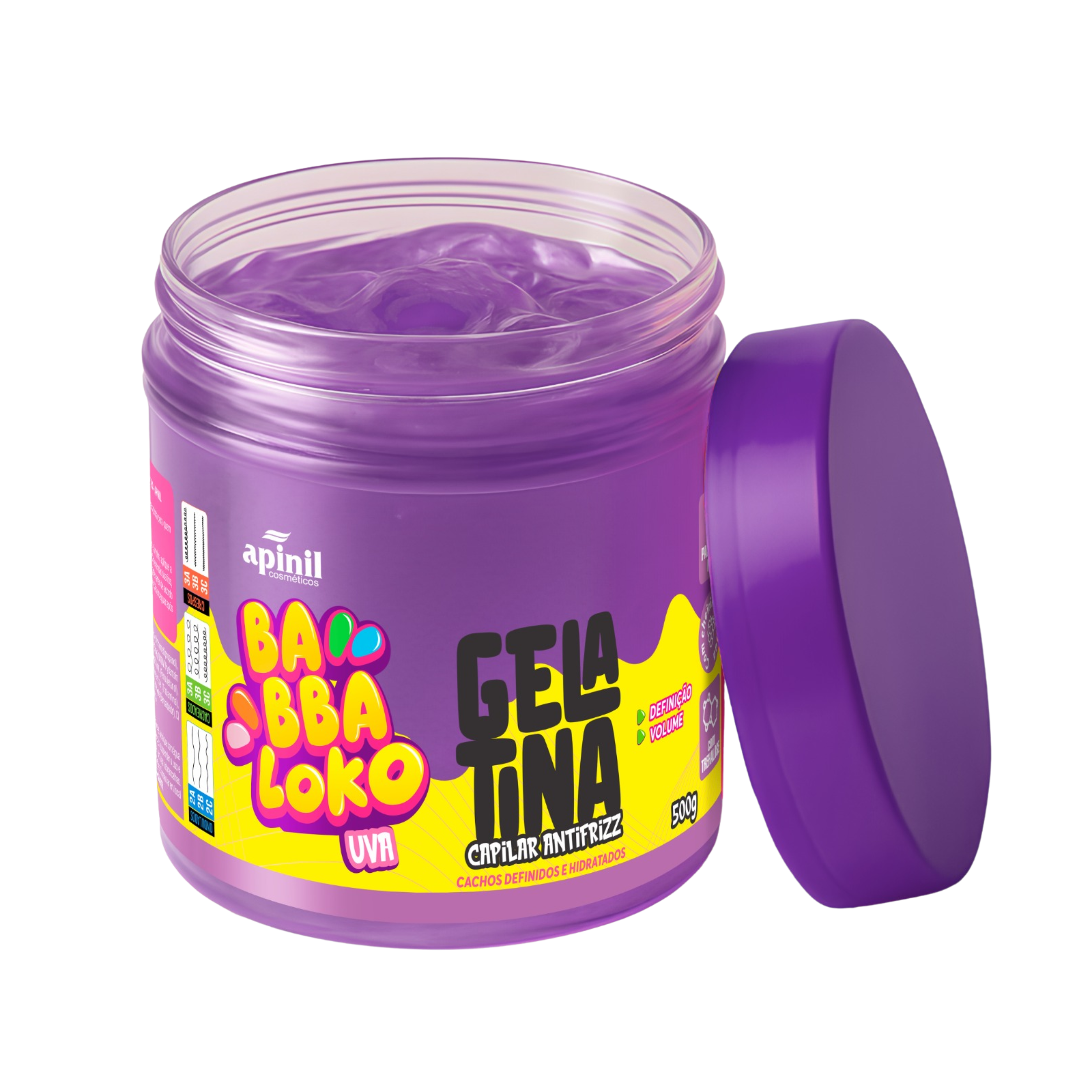 GELATINA CAPILAR BABBALOKO UVA 500G APINIL