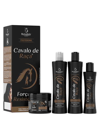 KIT CAPILAR CAVALO DE RACA 4 ITENS BIO INSTINTO