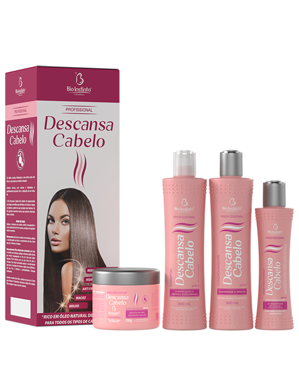 KIT CAPILAR DESCANSA CABELO 4 ITENS BIO INSTINTO