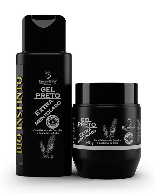 GEL PRETO EXTRA MENTOLADO 200G BIO INSTINTO
