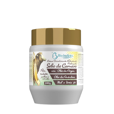 CREME DES. HIDR. PERF. SEBO DE CARNEIRO COM OLEO DE ARGAN 240G BIO INSTINTO