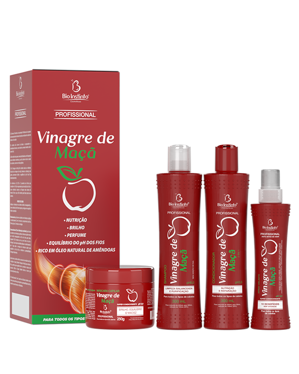 KIT CAPILAR VINAGRE DE MACA 4 ITENS BIO INSTINTO