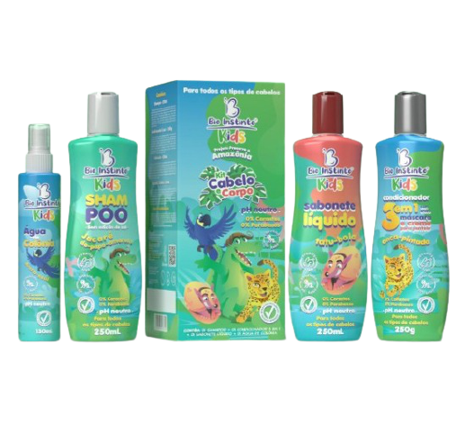 KIT CABELO E CORPO KIDS 4 ITENS BIO INSTINTO